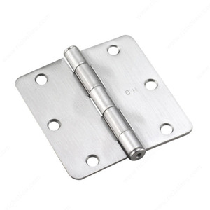 3-1/2 Full Mortise Butt Hinge - 1/4 Radius, Color/Finish Brushed Chrome PRO-PACK 2 3-1/2 Full Mortise Butt Hinge - 1/4 Radius, Color/Finish Brushed Chrome PRO-PACK 2