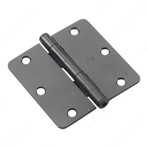 3-1/2 Full Mortise Butt Hinge - 1/4 Radius, Color/Finish Black PRO-PACK 2 3-1/2 Full Mortise Butt Hinge - 1/4 Radius, Color/Finish Black PRO-PACK 2
