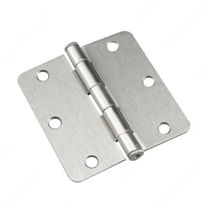 3-1/2 Full Mortise Butt Hinge - 1/4 Radius, Color/Finish Brushed Nickel PRO-PACK 2 3-1/2 Full Mortise Butt Hinge - 1/4 Radius, Color/Finish Brushed Nickel PRO-PACK 2