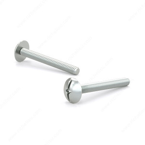Zinc Plated Machine Screw, Large Truss Head, Combined Quadrex Slot Drive, TPI 32, Type B Point, Imperial screw with zinc plating, Length 1 1/8 in PRO-PACK 5