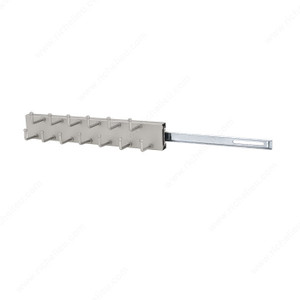 Decorative Square Tie Rack, Depth 12 in, Depth 11 1/4 in, Finish Matte Nickel