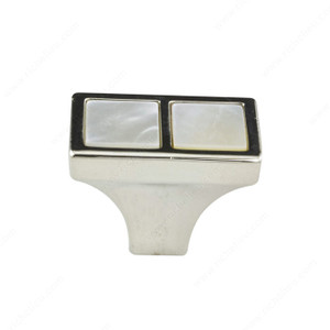 Precious Materials Collection Knob - 30242, Precious stone, Finish Polished Nickel / Pearl, Material Metal / Pearl Precious Materials Collection Knob - 30242, Precious stone, Finish Polished Nickel / Pearl, Material Metal / Pearl