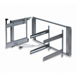 Frame for Magic Corner II System, For hinged- door cabinet applications., Width 962 to 1 171 mm, Opening Left