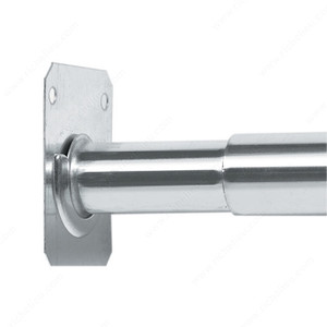 Adjustable Hanging Rod with Separated Ends - Zinc, Minimum Length 30 in, Maximum Length 48 in, Material Steel