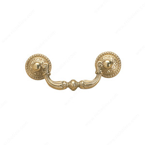 Traditional Solid Brass Pull - 3085, Center to Center 64 mm, Finish Brass, Projection - Overall Dimensions 33 mm Traditional Solid Brass Pull - 3085, Center to Center 64 mm, Finish Brass, Projection - Overall Dimensions 33 mm