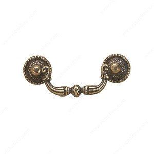 Traditional Solid Brass Pull - 3085, Center to Center 64 mm, Finish Burnished Brass, Projection - Overall Dimensions 33 mm Traditional Solid Brass Pull - 3085, Center to Center 64 mm, Finish Burnished Brass, Projection - Overall Dimensions 33 mm