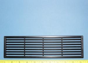 Vent Grill Black 2-1/2" X 10", Pkg of 1