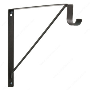 Round Rod and Shelf Bracket - 3.33 cm (1-5/16), Finish Oil-Rubbed Bronze