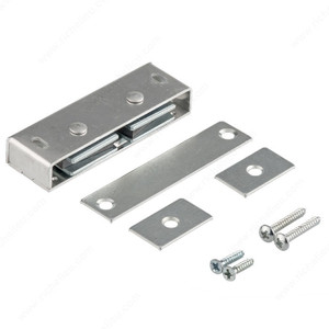 Double Pole Magnetic Catch - Heavy Duty, Color/Finish Satin Aluminum PRO-PACK 2 Double Pole Magnetic Catch - Heavy Duty, Color/Finish Satin Aluminum PRO-PACK 2