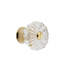 Cabinet Knob 330, Finish Clear / Polished Brass