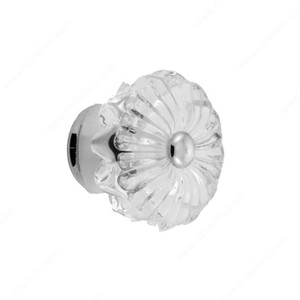 Cabinet Knob 330, Finish Clear / Chrome, Diameter - Overall Dimensions 1 5/8 in, Projection - Overall Dimensions 1 1/4 in Cabinet Knob 330, Finish Clear / Chrome, Diameter - Overall Dimensions 1 5/8 in, Projection - Overall Dimensions 1 1/4 in
