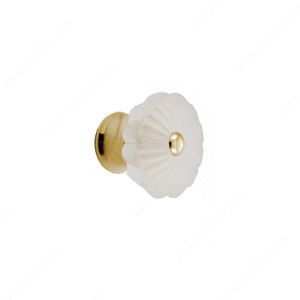Cabinet Knob 330, Finish Frosted / Polished Brass Cabinet Knob 330, Finish Frosted / Polished Brass