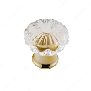 Cabinet Knob 331, Finish Clear / Polished Brass Cabinet Knob 331, Finish Clear / Polished Brass