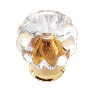 Cabinet Knob 332, Finish Clear / Polished Brass, Diameter - Overall Dimensions 1 5/8 in Cabinet Knob 332, Finish Clear / Polished Brass, Diameter - Overall Dimensions 1 5/8 in