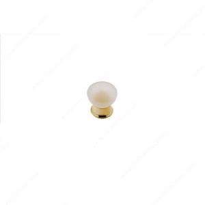Cabinet Knob 334, Finish Frosted / Polished Brass Cabinet Knob 334, Finish Frosted / Polished Brass