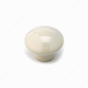 Eclectic Ceramic Knob - 3367, Finish Almond, Screw/Nail 8/32 (Not Included) PRO-PACK 5 Eclectic Ceramic Knob - 3367, Finish Almond, Screw/Nail 8/32 (Not Included) PRO-PACK 5
