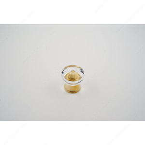 Cabinet Knob 336, Finish Clear / Polished Brass, Diameter - Overall Dimensions 1 1/8 in Cabinet Knob 336, Finish Clear / Polished Brass, Diameter - Overall Dimensions 1 1/8 in