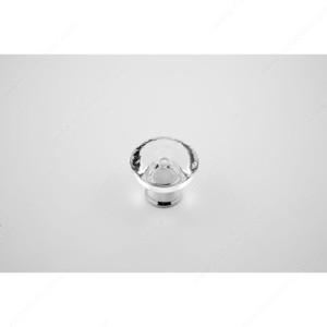 Cabinet Knob 336, Finish Clear / Chrome, Diameter - Overall Dimensions 1 5/8 in Cabinet Knob 336, Finish Clear / Chrome, Diameter - Overall Dimensions 1 5/8 in