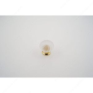 Cabinet Knob 337, Finish Frosted / Polished Brass