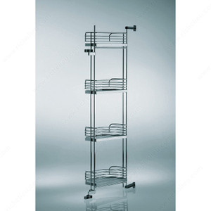 Arena Door Baskets for Tandem Depot System, Width Min. 412 mm, Height Min. 1 100 mm, Finish Grey / Chrome, Height 1 070 mm