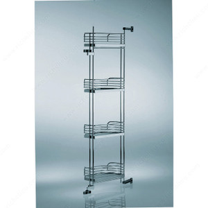 Arena Door Baskets for Tandem Depot System, Width Min. 462 mm, Height Min. 1 700 mm, Finish Grey / Chrome, Height 1 670 mm Arena Door Baskets for Tandem Depot System, Width Min. 462 mm, Height Min. 1 700 mm, Finish Grey / Chrome, Height 1 670 mm