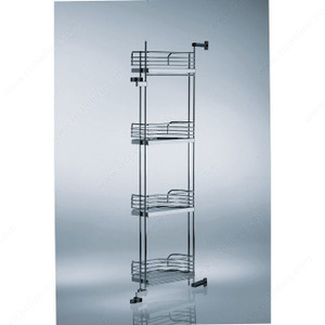 Arena Door Baskets for Tandem Depot System, Width Min. 562 mm, Height Min. 1 700 mm, Finish Grey / Chrome, Height 1 670 mm Arena Door Baskets for Tandem Depot System, Width Min. 562 mm, Height Min. 1 700 mm, Finish Grey / Chrome, Height 1 670 mm