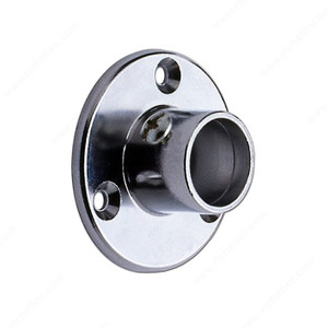 1 Closed Round Support with Clamping Screw, Finish Chrome, Material Steel 1 Closed Round Support with Clamping Screw, Finish Chrome, Material Steel