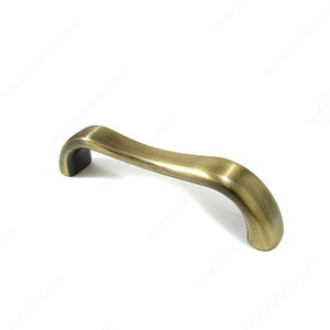 Traditional Brass Pull - 3594, Finish Antique English, Screw/Nail 8/32 (Not Included)
