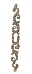 Classic Keyhole Plate, Finish Oxidized Brass, Material Brass, Screw/Nail 135140-xxx (Included)