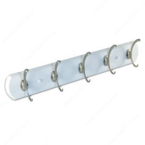 Transitional Hook Rack - 37, Board Finish White, Finish Matte Nickel / White, Our Divisions Nystrom Transitional Hook Rack - 37, Board Finish White, Finish Matte Nickel / White, Our Divisions Nystrom