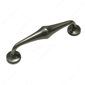 Traditional Cast Iron Pull - 3741, Center to Center 128 mm, Finish Natural Iron, Projection - Overall Dimensions 43 mm Traditional Cast Iron Pull - 3741, Center to Center 128 mm, Finish Natural Iron, Projection - Overall Dimensions 43 mm