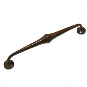 Traditional Cast Iron Pull - 3741, Center to Center 224 mm, Finish Rust, Projection - Overall Dimensions 45 mm Traditional Cast Iron Pull - 3741, Center to Center 224 mm, Finish Rust, Projection - Overall Dimensions 45 mm