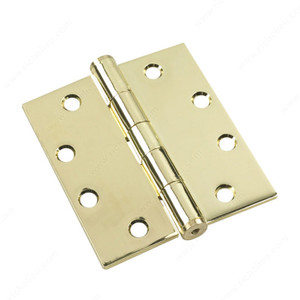 11.43 cm (4-1/2) Full Mortise Butt Hinges, Plain Bearing, Width - Overall Dimensions 4 in, Color/Finish Polished Brass, Recommended Usage Light Use, Our Divisions Onward 11.43 cm (4-1/2) Full Mortise Butt Hinges, Plain Bearing, Width - Overall Dimensions 4 in, Color/Finish Polished Brass, Recommended Usage Light Use, Our Divisions Onward