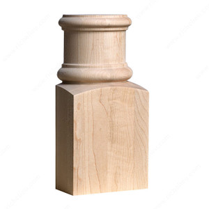 Half Base, Species Cherry, Capital Height 3 in, Base Height 5 in, Width 4 in Half Base, Species Cherry, Capital Height 3 in, Base Height 5 in, Width 4 in