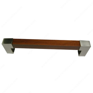 Contemporary Metal and Wood Pull - 3887, Contemporary Metal and Wood Pull - 3887,