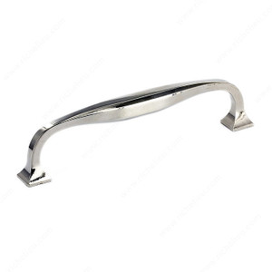 Transitional Metal Pull - 3921, Center to Center 128 mm, Finish Polished Nickel, Length - Overall Dimensions 142 mm Transitional Metal Pull - 3921, Center to Center 128 mm, Finish Polished Nickel, Length - Overall Dimensions 142 mm
