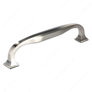 Transitional Metal Pull - 3921, Center to Center 128 mm, Finish Brushed Nickel, Length - Overall Dimensions 142 mm Transitional Metal Pull - 3921, Center to Center 128 mm, Finish Brushed Nickel, Length - Overall Dimensions 142 mm