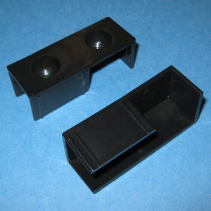 Slide Glide 2-1/2" X 3/4" w/ no hole Black, Pkg of 1000