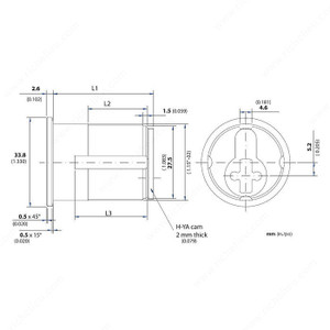 1'' Mortise Lock Cylinder - 4000, Finish Brushed Antique Nickel 1'' Mortise Lock Cylinder - 4000, Finish Brushed Antique Nickel