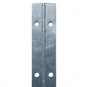 Piano Hinges - 3.8 cm (1-1/2) Width, Material Stainless Steel, Color/Finish Stainless Steel, Length 6 ft, Type With Holes Piano Hinges - 3.8 cm (1-1/2) Width, Material Stainless Steel, Color/Finish Stainless Steel, Length 6 ft, Type With Holes