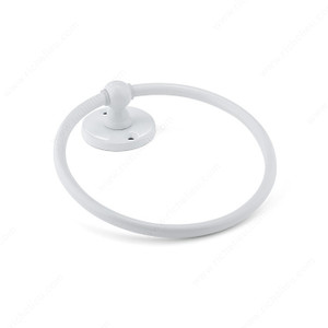 Towel Ring - Euro Collection, Finish White Towel Ring - Euro Collection, Finish White