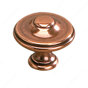 Traditional Brass Knob - 4083, Finish Old Copper Traditional Brass Knob - 4083, Finish Old Copper