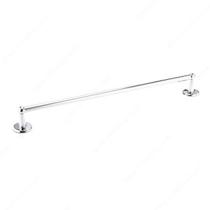 Towel Bar - Euro Collection, Length - Overall Dimensions 659 mm, Finish Chrome, Center-to-Center 600 mm Towel Bar - Euro Collection, Length - Overall Dimensions 659 mm, Finish Chrome, Center-to-Center 600 mm
