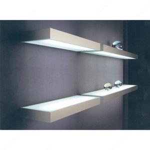 Profilo Fluorescent Shelf Light, Finish Stainless Steel, Watts 14 W, Length 23 5/8 in Profilo Fluorescent Shelf Light, Finish Stainless Steel, Watts 14 W, Length 23 5/8 in