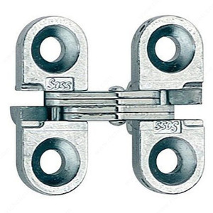 Concealed Steel Hinge - Model #100, The hinge is invisible when closed., Finish Satin Chrome Concealed Steel Hinge - Model #100, The hinge is invisible when closed., Finish Satin Chrome
