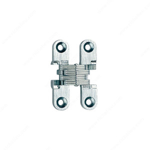 Concealed Steel Hinge - Model #101, The hinge is invisible when closed., Finish Satin Chrome Concealed Steel Hinge - Model #101, The hinge is invisible when closed., Finish Satin Chrome
