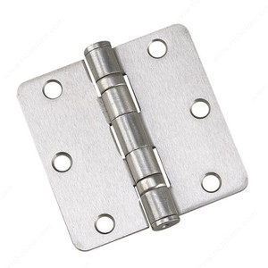 3-1/2 Full Mortise Ball Bearing Butt Hinge - Corner Type: 1/4 Radius, Ball Bearing, Color/Finish Brushed Nickel 3-1/2 Full Mortise Ball Bearing Butt Hinge - Corner Type: 1/4 Radius, Ball Bearing, Color/Finish Brushed Nickel