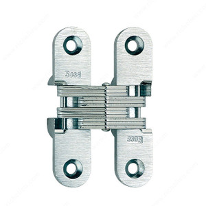 Concealed Steel Hinge - Model #208, The hinge is invisible when closed., Finish Bright Chrome Concealed Steel Hinge - Model #208, The hinge is invisible when closed., Finish Bright Chrome