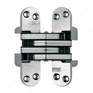 Concealed Steel Hinge - Model #218, The hinge is invisible when closed., Finish Satin Nickel Concealed Steel Hinge - Model #218, The hinge is invisible when closed., Finish Satin Nickel