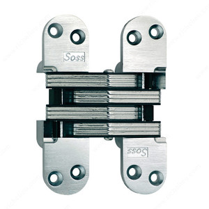 Concealed Steel Hinge - Model #220, The hinge is invisible when closed., Finish Satin Brass Concealed Steel Hinge - Model #220, The hinge is invisible when closed., Finish Satin Brass